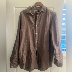 Charles Tyrwhitt Brown Dress Shirt